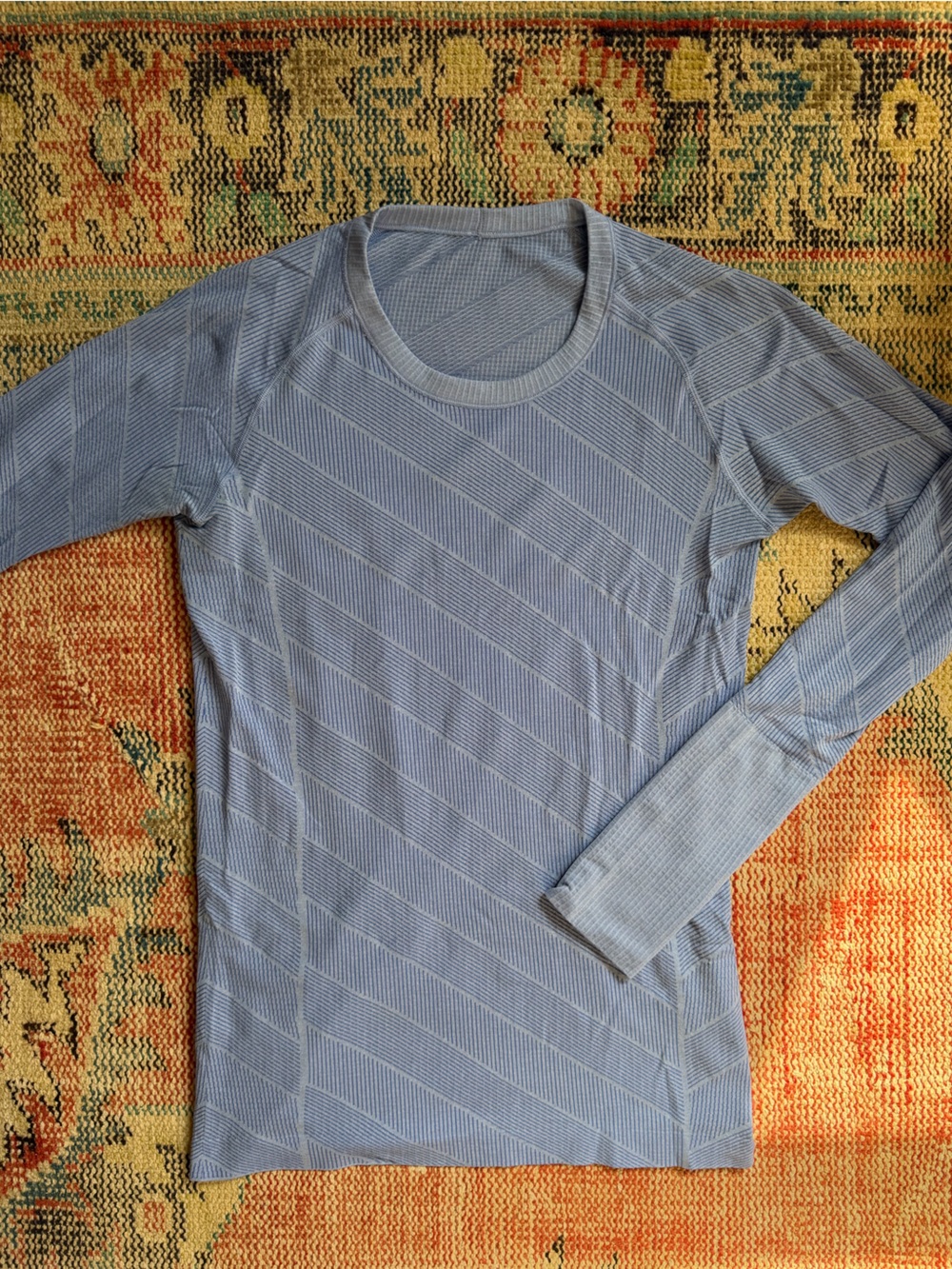 LULULEMON LONG SLEEVE STRIPED RUNNING SHIRT